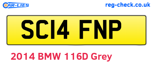 SC14FNP are the vehicle registration plates.