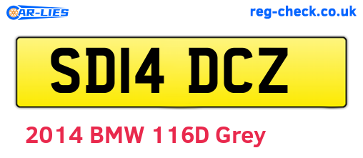 SD14DCZ are the vehicle registration plates.