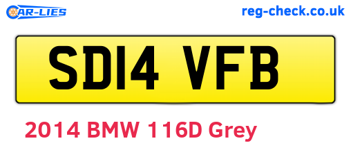 SD14VFB are the vehicle registration plates.