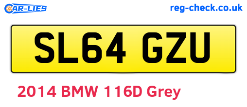 SL64GZU are the vehicle registration plates.