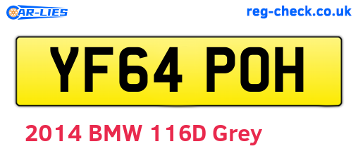 YF64POH are the vehicle registration plates.
