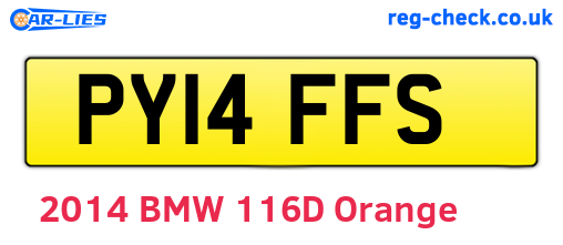 PY14FFS are the vehicle registration plates.