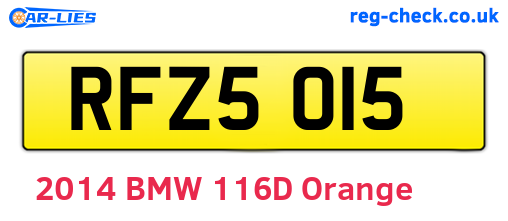 RFZ5015 are the vehicle registration plates.