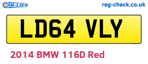 LD64VLY are the vehicle registration plates.