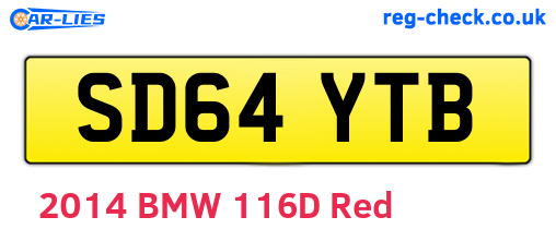 SD64YTB are the vehicle registration plates.