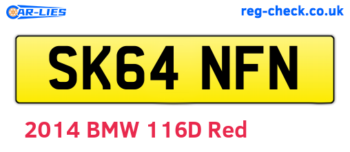 SK64NFN are the vehicle registration plates.