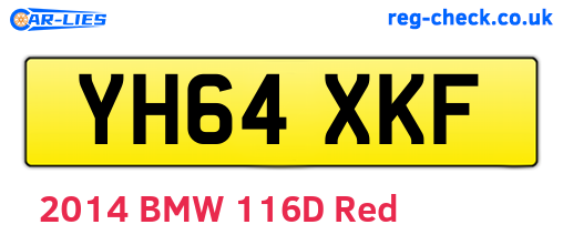 YH64XKF are the vehicle registration plates.