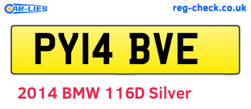 PY14BVE are the vehicle registration plates.