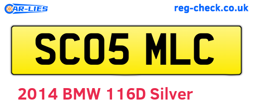 SC05MLC are the vehicle registration plates.