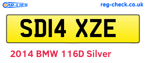 SD14XZE are the vehicle registration plates.
