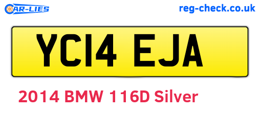 YC14EJA are the vehicle registration plates.