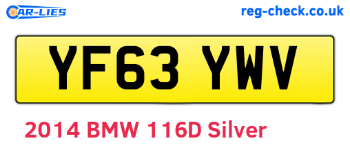 YF63YWV are the vehicle registration plates.