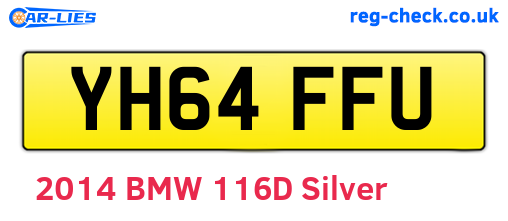 YH64FFU are the vehicle registration plates.