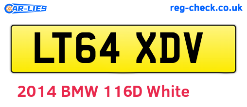 LT64XDV are the vehicle registration plates.