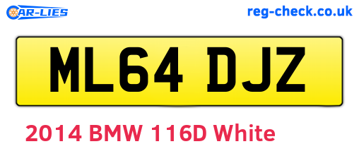 ML64DJZ are the vehicle registration plates.