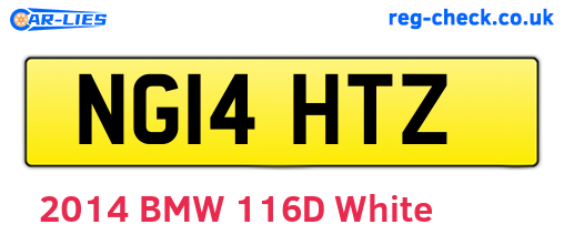 NG14HTZ are the vehicle registration plates.