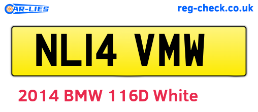 NL14VMW are the vehicle registration plates.