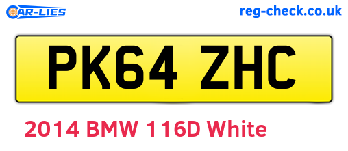 PK64ZHC are the vehicle registration plates.