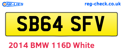 SB64SFV are the vehicle registration plates.