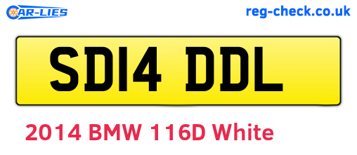 SD14DDL are the vehicle registration plates.