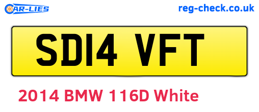 SD14VFT are the vehicle registration plates.