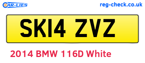 SK14ZVZ are the vehicle registration plates.