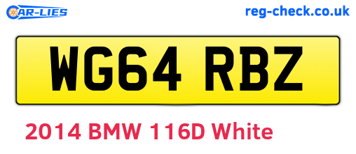WG64RBZ are the vehicle registration plates.