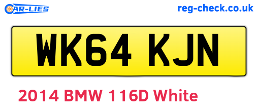 WK64KJN are the vehicle registration plates.
