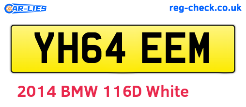YH64EEM are the vehicle registration plates.
