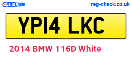YP14LKC are the vehicle registration plates.