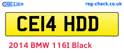 CE14HDD are the vehicle registration plates.