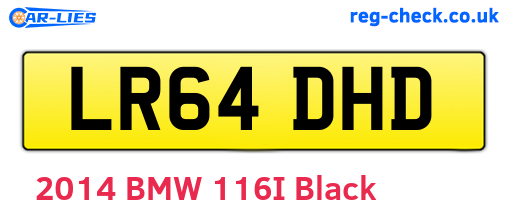 LR64DHD are the vehicle registration plates.