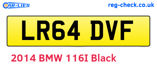 LR64DVF are the vehicle registration plates.