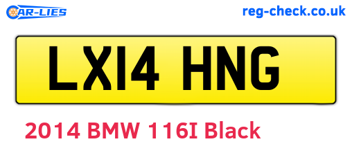 LX14HNG are the vehicle registration plates.