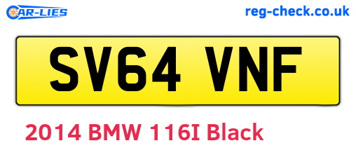 SV64VNF are the vehicle registration plates.