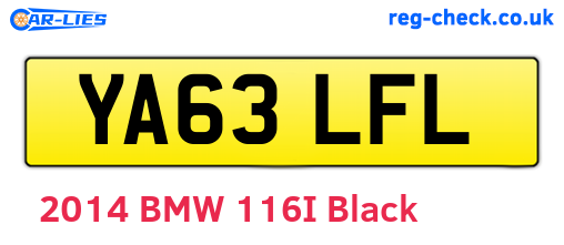 YA63LFL are the vehicle registration plates.