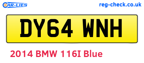 DY64WNH are the vehicle registration plates.
