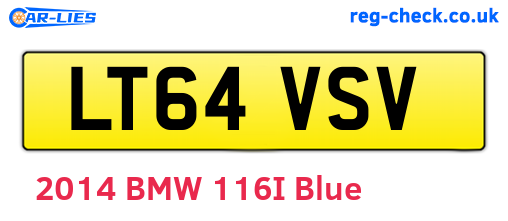 LT64VSV are the vehicle registration plates.