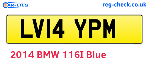 LV14YPM are the vehicle registration plates.