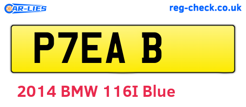 P7EAB are the vehicle registration plates.