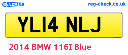 YL14NLJ are the vehicle registration plates.