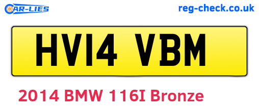 HV14VBM are the vehicle registration plates.
