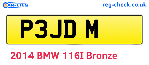 P3JDM are the vehicle registration plates.