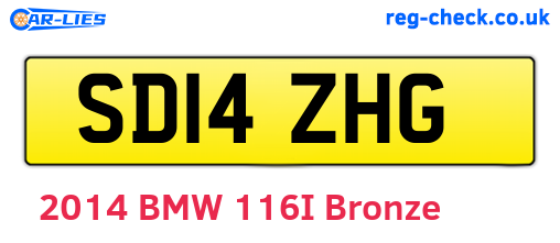 SD14ZHG are the vehicle registration plates.