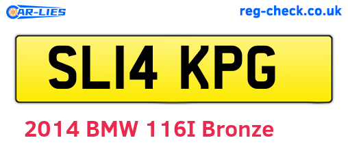 SL14KPG are the vehicle registration plates.