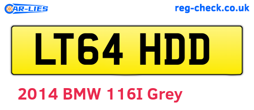 LT64HDD are the vehicle registration plates.