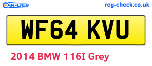 WF64KVU are the vehicle registration plates.