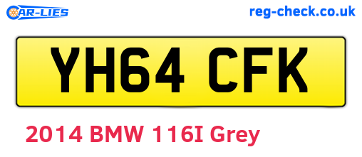 YH64CFK are the vehicle registration plates.