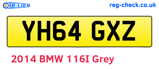 YH64GXZ are the vehicle registration plates.