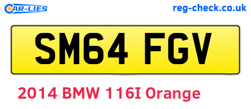 SM64FGV are the vehicle registration plates.